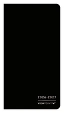 ViewPoint Black | 2026-2027 3.5x6.5" Monthly Pocket Planner Calendar