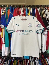 MANCHESTER CITY 2021 2022 AWAY FOOTBALL SHIRT SOCCER JERSEY PUMA 759211-02 sz M