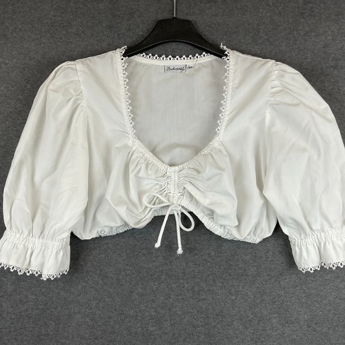 Dirndl Blouse Germany Bavarian Top Trachten Octoberfest Folk Festival Size 46/XL