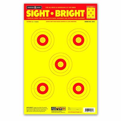 Thompson Target | Sight Bright High Visibility 12.5''x19'' Paper Shooting Targets