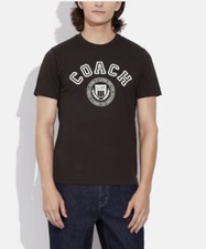 NWT Coach Men T-Shirt Varsity OxBlood Organic Cotton XS 150