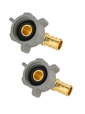 2 PCS EFIELD 1/2'' PEX X7/8'' BC (BALLCOCK)  Female Swivel Elbow Brass Fittings