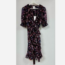 Misa Los Angeles Floral Wrap Dress. NWT. Size Small. Retail- $450