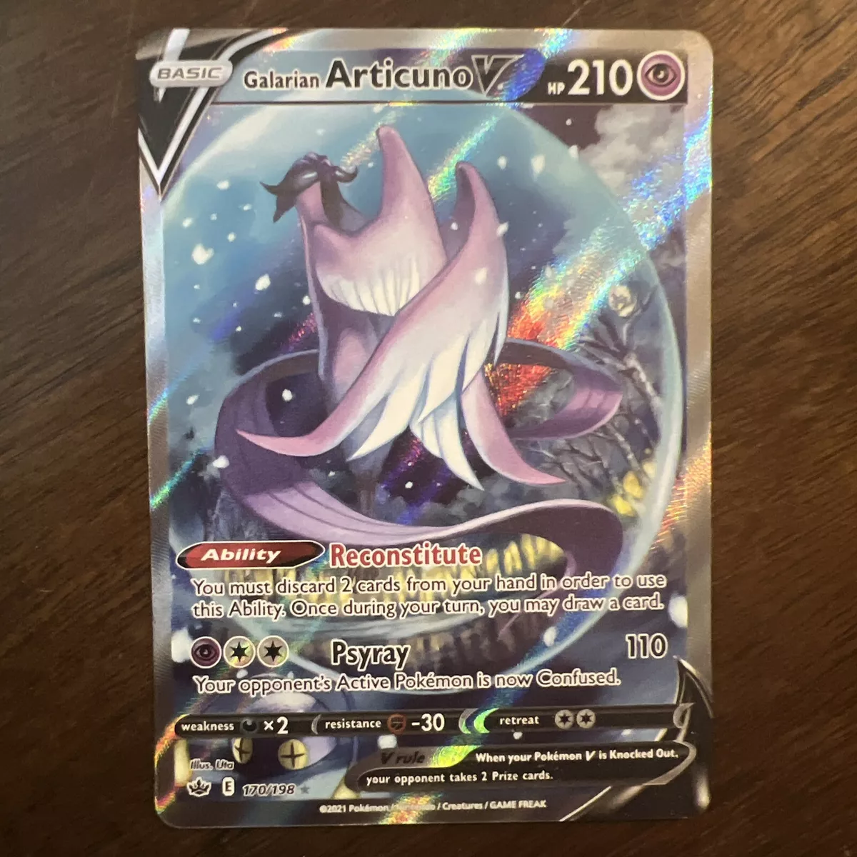 Galarian Articuno V - 170/198 - Full Art Ultra Rare - Pokemon