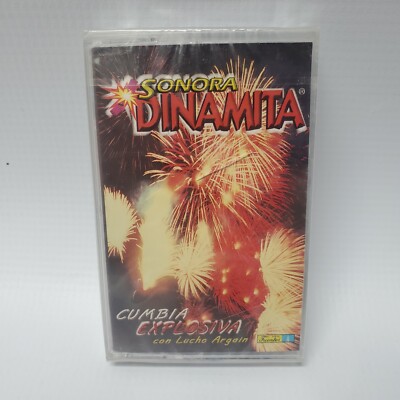 Sonora Dinamita Cumbia Explosiva con Lucho Argain CASSETTE NUEVO SELLADO