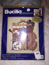 Cat Musicians Counted Cross Stitch Kit  42664 ALL THAT JAZZ Kittens 2000 Bucilla