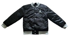 Nike Air Jordan BOYS Black Jumpman Bomber Jacket Quilted Lining SZ M YRS 10-12