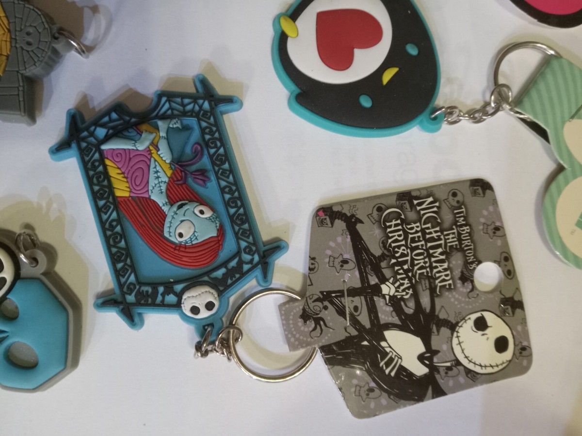 Vintage PVC Loungefly Keychain Lot Fangs Crowded Teeth Penguin Jack Skellington View 4