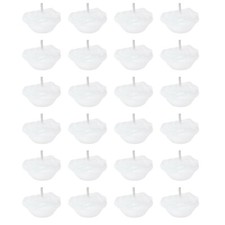 Mega Candles - Unscented 1.5" Floating Flower Candles - White, Set of 24