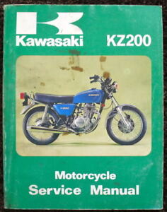 KAWASAKI KZ200 1978 MOTORCYCLE ILLUSTRATED SERVICE WORKSHOP MANUAL | eBay