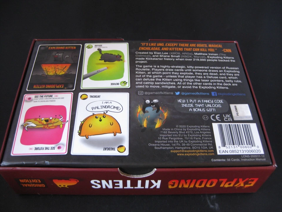 EXPLODING KITTENS A CARD GAME FOR PEOPLE WHO ARE INTO KITTENS & EXPLOSIONS - 7+ - Image 3 of 4