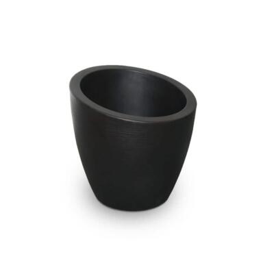 Mayne Modesto 20 in. Round Black Polyethylene Planter with Drainage Holes