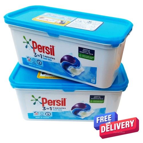 52 Pods Persil 3in1 Washing Detergent Capsules Pod 2 x 26 Non Bio eBay