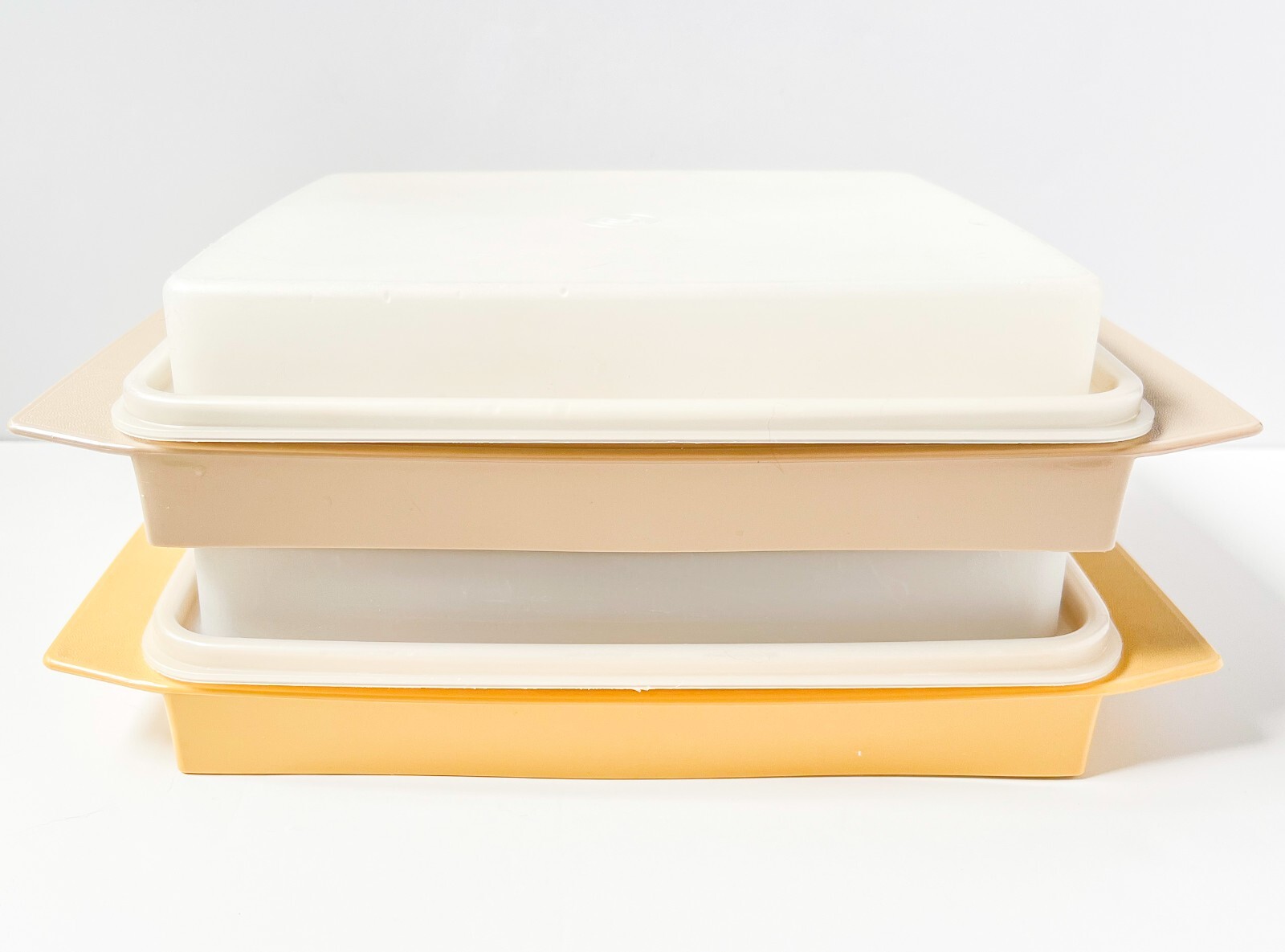 Vintage Tupperware Deviled Egg Container w/ Lid, Harvest Gold or Almond