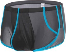 Men's Boxer Briefs See Through Underwear Sheer Boxer Ice Silk Mesh Underwear