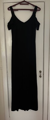 Bravissimo Size 10 Really/Super Curvy Black Cold Shoulder Maxi Dress