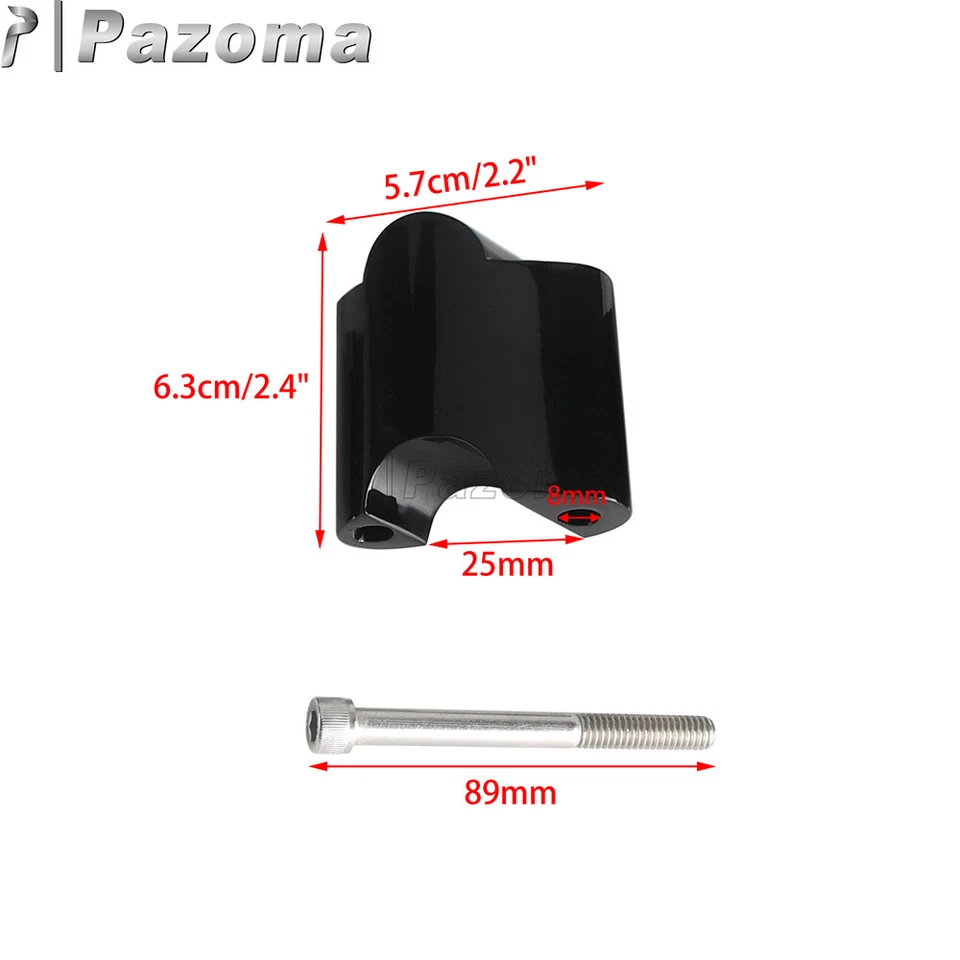 Extensión elevadora de manillar de 2" de elevación de 1"" para Harley Sportster XL1200X XL 1200 48 Foto 3 de 4