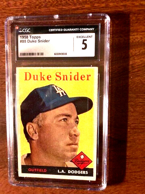 1958 Topps Baseball #88 Duke Snider PSA 5 EX LA Dodgers Freshly graded