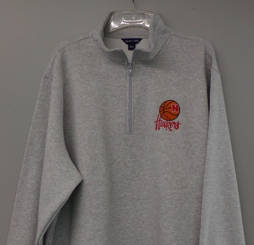 NCAA Nebraska Corn Huskers Basketball Mens 1/4 Zip Pullover XS-4XL, LT-4XLT New - Picture 10 of 10