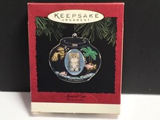 VTG 1994 HALLMARK  Special Cat  CHRISTMAS ORNAMENT Photo Holder NOS
