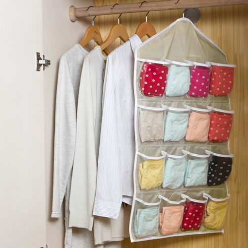 Organizer 16 tasche armadio scaffale da appendere urti gioielli accessori stoccaggio - Foto 10 di 10