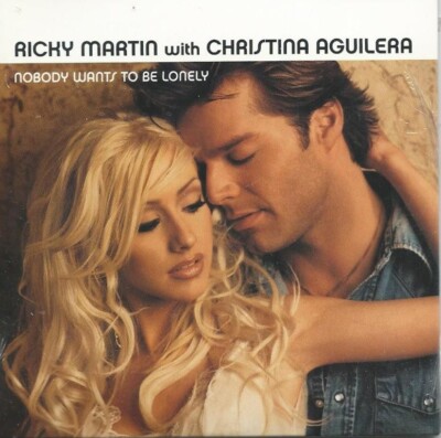 RICKY MARTIN with CHRISTINA AGUILERA Nobody Wants To Be Lonely promo CD SEALED