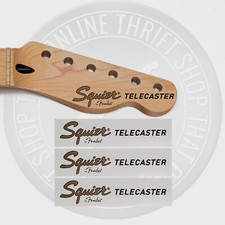 Squier by Fender Tele Waterslide Guitar Neck Headstocks Decals Set of 3 