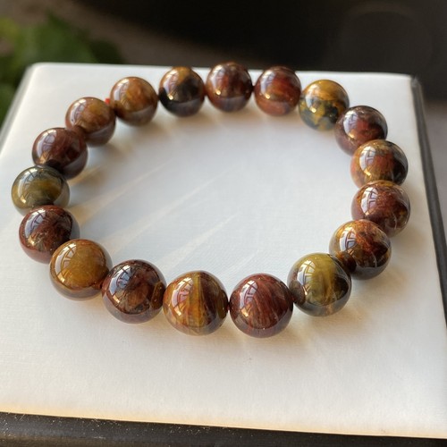 11mm Natural Color Pietersite Namibia Gemstone Beads Bracelet C1335 - Picture 7 of 7
