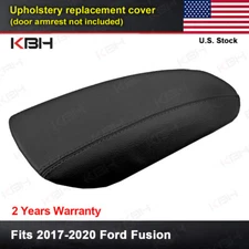 Fits 2017-2020 Ford Fusion Vinyl Leather Center Console Lid Armrest Cover Black