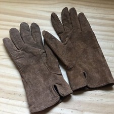 Vintage Aris Brown Genuine Leather Porc Suede Gloves Leder-velours Lining XL