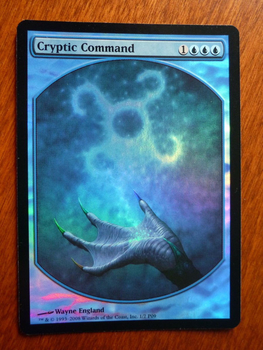 mtg textless cards MTG Magic - Cryptic Command - Magic Player Rewards - Textless Foil Promo