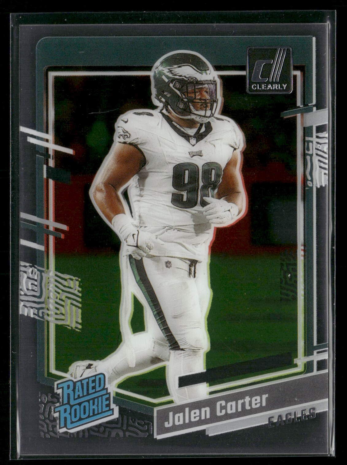 Jalen Carter 2023 Clearly Donruss #64 Rookie Philadelphia Eagles
