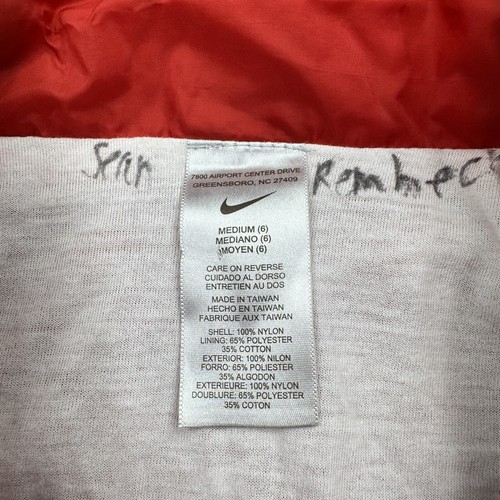 Nike Athletics Vintage 1990's Youth Lined Windbreaker Jacket Size M Red - Picture 8 of 11