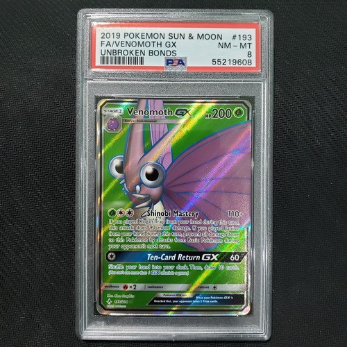 Venomoth-GX graded PSA 8 for sale on eBay
