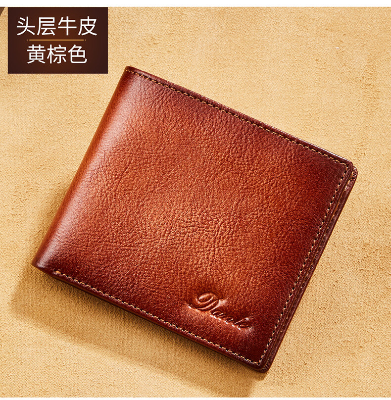 Dante Genuine Leather Wallets for Men Short Clips 100% Head Layer