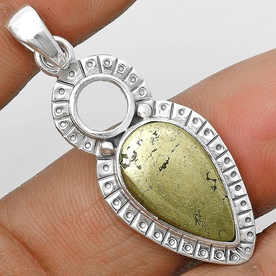 Apache Gold Healer's Gold - Arizona 925 Sterling Silver Pendant Jewelry P-1605