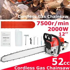 2-Stroke Gasoline Chainsaw 52 CC 20" Bar Power Engine Wood Cutting Gas Chain Saw