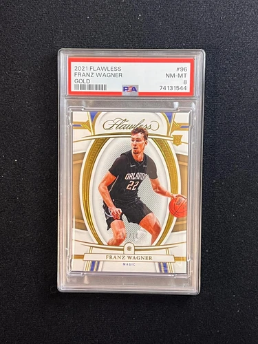 2021-22 Panini Flawless Gold #96 Franz Wagner Card PSA/DNA NM-MT 8 Slabbed RC Ma