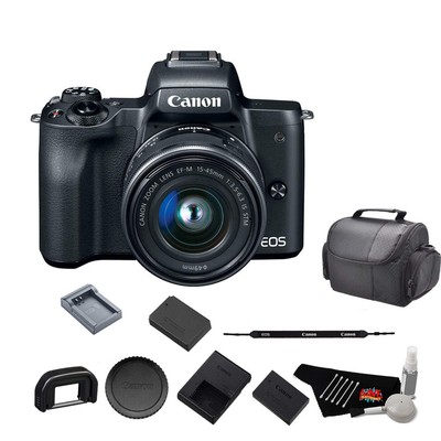 Canon EOS M50 Mirrorless Digital Camera +15-45mm Lens and 4K Video 2680C011 Bund