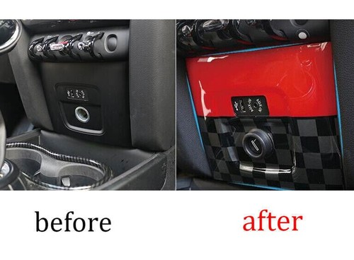 Caja de almacenamiento encendedor de cigarrillos con consola estilo JCW para Mini Cooper Countryman F60 - Imagen 3 de 6