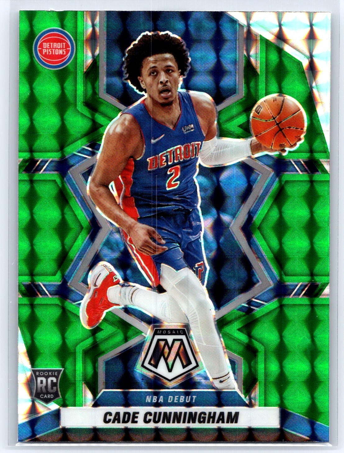2021-22 Panini Mosaic - NBA Debut Cade Cunningham #261 Green Mosaic Prizm (RC)