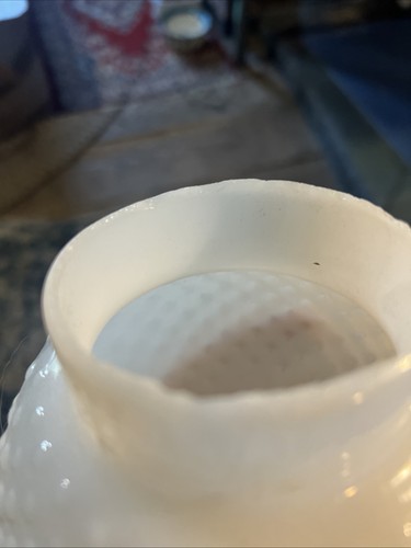 Vintage Hurricane Hobnail Lamp Shade Milk Glass - Picture 5 of 6