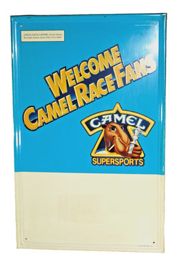 Camel Cigarettes Tobacco Metal Sign Vintage 1991 Supersports Race Fans Camel Joe
