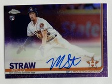 2019 Topps Chrome Purple Myles Straw Rookie RC Auto 052/250