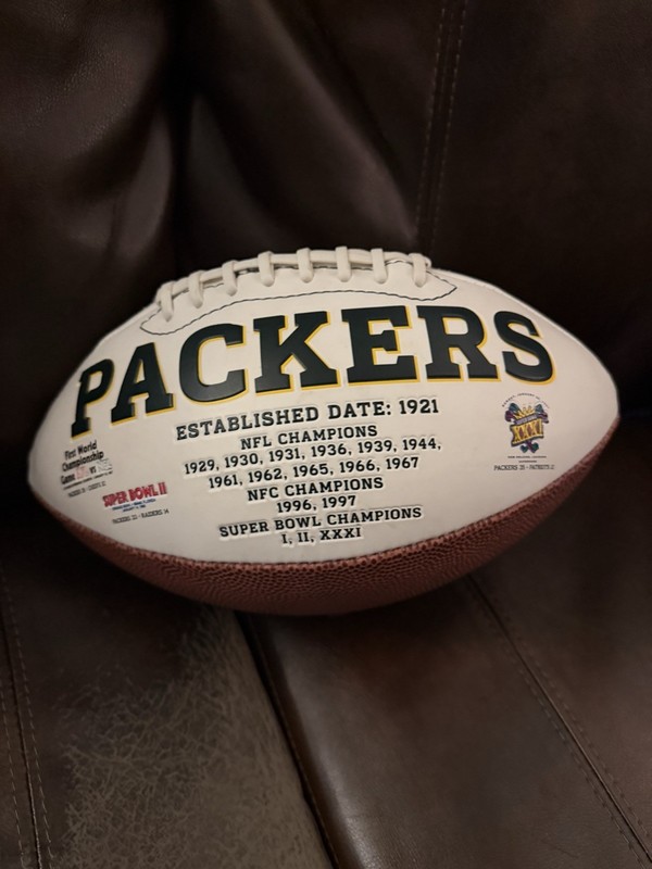 Packers Super Bowl Football Collectible 2007 K2LP NFL Rare Stitched