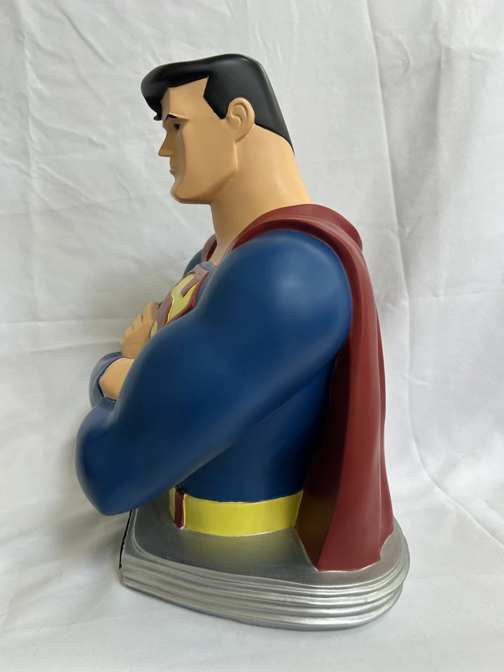 Superman 1999 DC Bust Man Of Steel Warner Brothers Studio Vintage 11" de altura. - Imagem 4 de 4