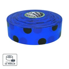 Presco Polka Dot Patterned Roll Flagging Tape 2 mil: 1-3/16 in. x 300 [12-pack]