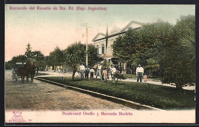 Rosario de Sta. Fé, Boulevard Orono y Mercado Modelo, Ansichtskarte 