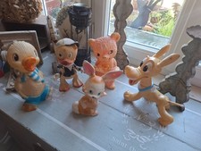Ancien 5 jouets POUET lapin /
