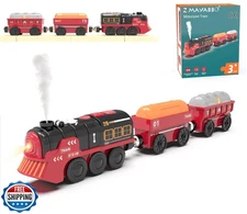 Toy Train Electric Train Set for Wooden Tracks, Christmas Motoriz